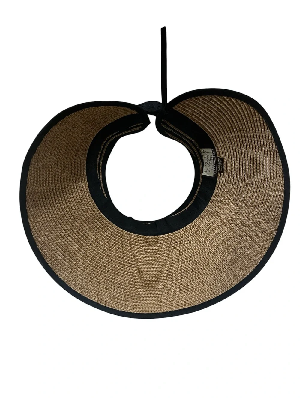 Sun ‘N’ Sand Women’s Straw Visor- UPF 50+ UV Protection- Summer Hat